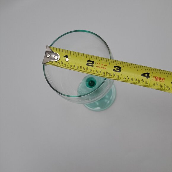 Luminarc Green Stem Glass Goblet Elegant Clear Glassware France - Picture 8 of 9